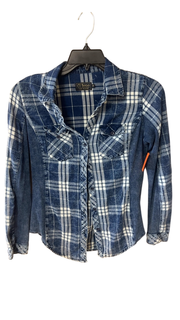  Shirt Medium Blue and white