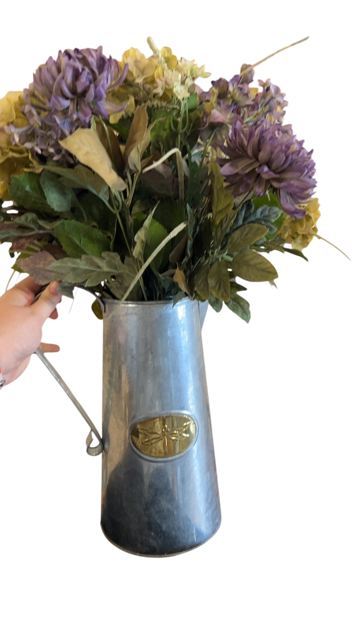 Vase Silver with Flowers