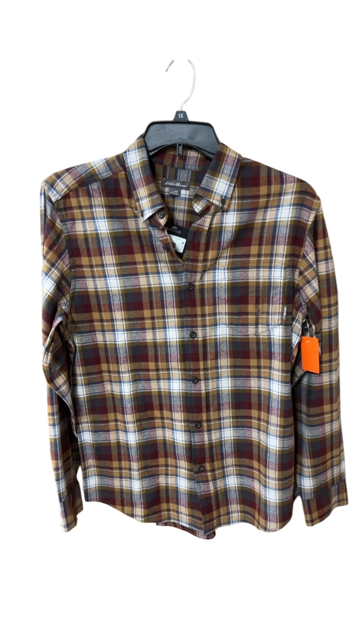 Eddie Bauer Shirt MENS MEDIUM Multicolor (Burgundy, beige, white, navy, and yellow)