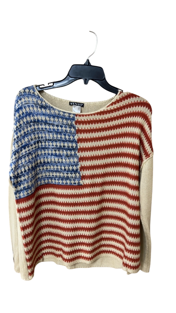 VENUS Sweater Medium Red, Blue, Beige
