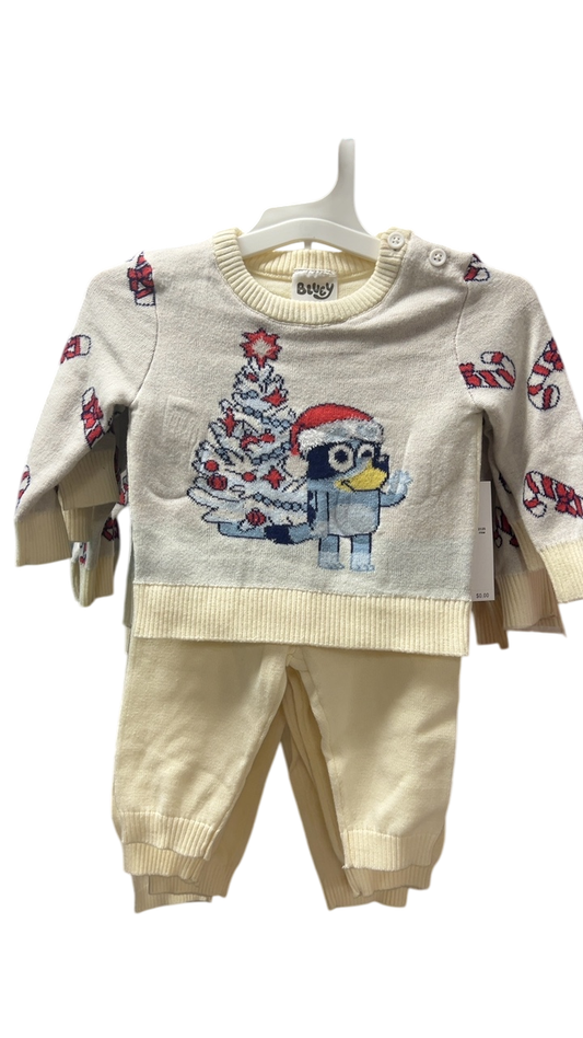 Christmas Sweater and Pants Set Cream