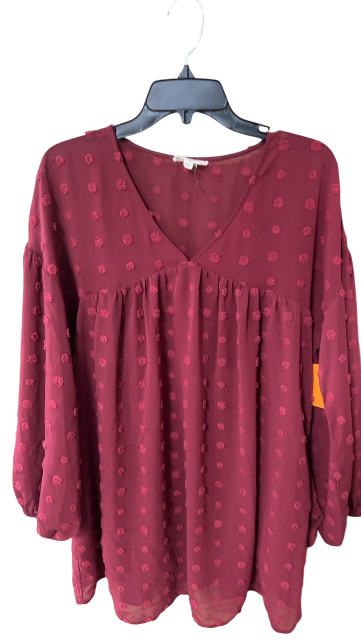 Boutique Dress Medium Maroon