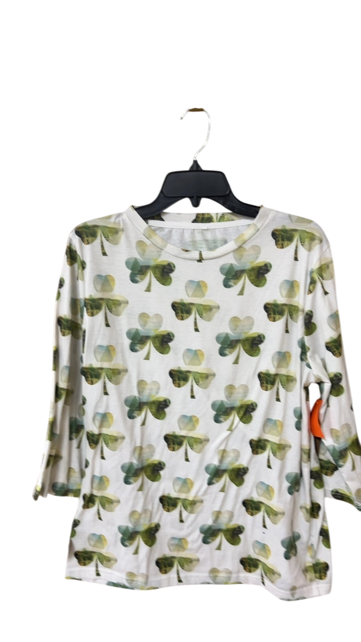 T-Shirt Large White, Green