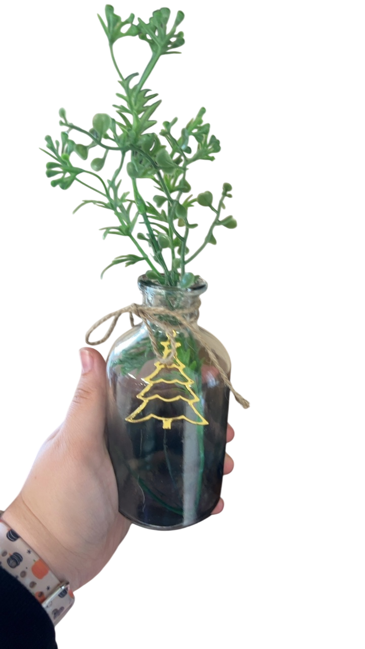 Decorative Vase Clear with Tree