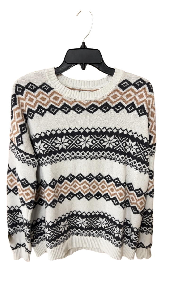 Hollister Sweater Small Cream, black, beige