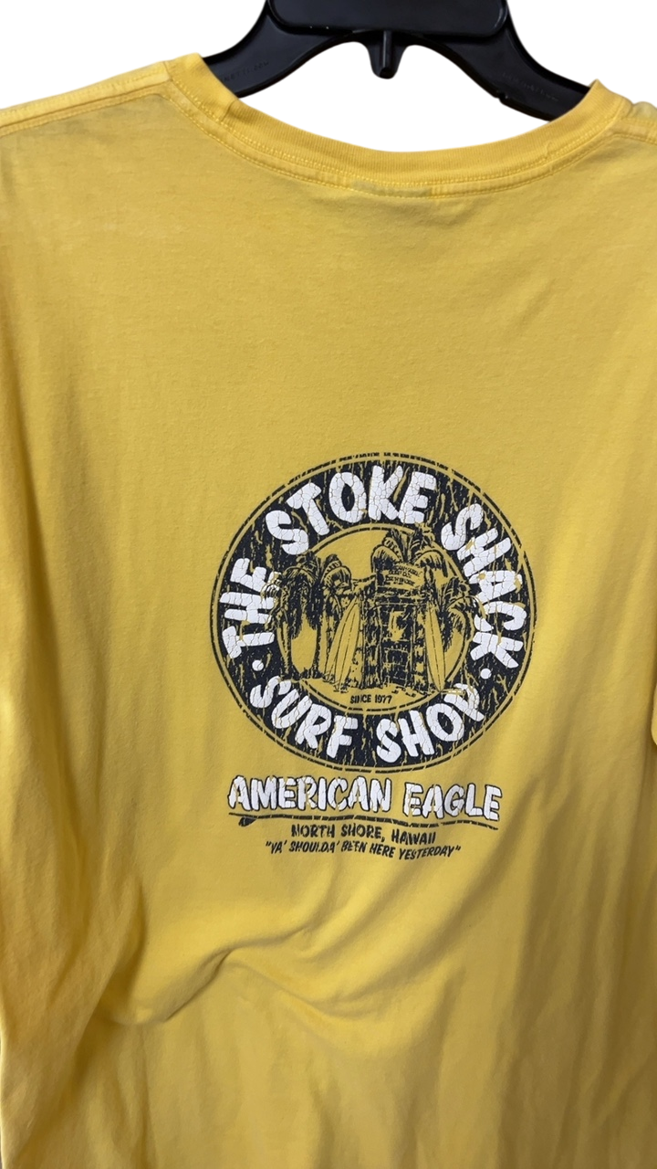 American Eagle T-Shirt MENS MEDIUM Yellow