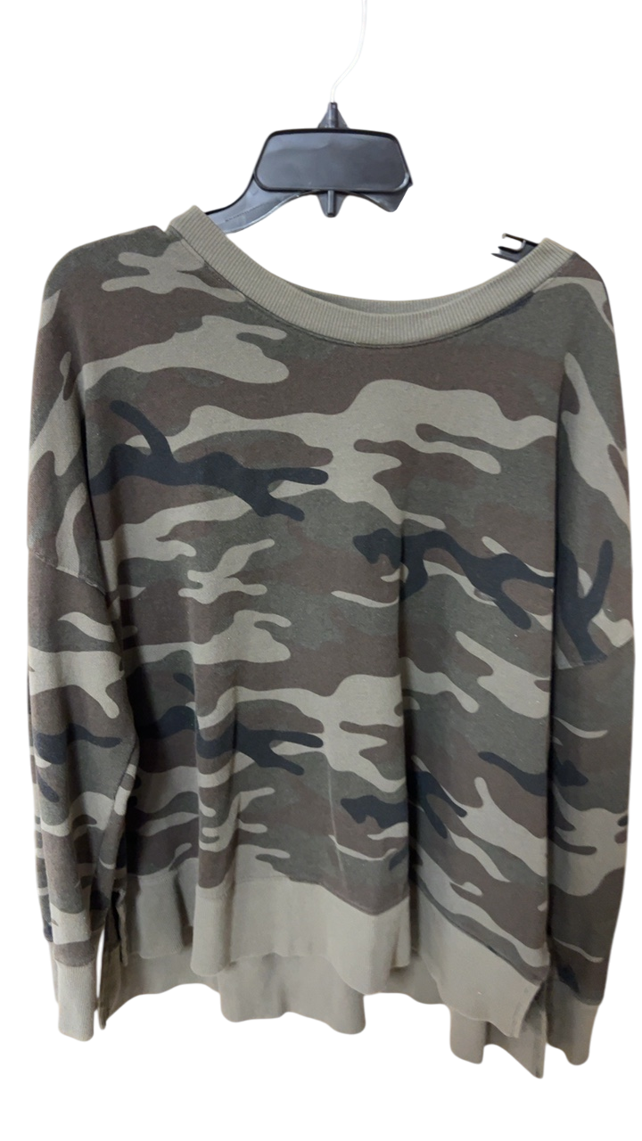 Sweatshirt XXL Green and Brown Camouflage