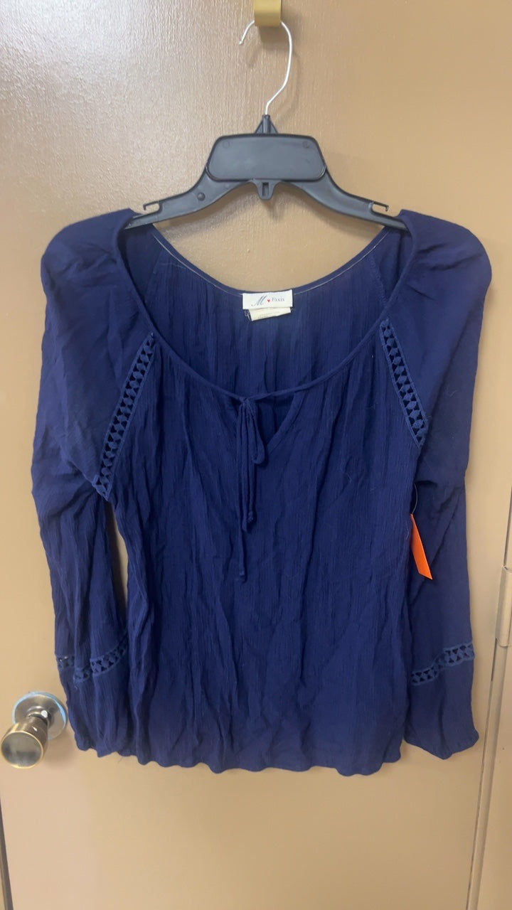 M. Paris Blouse Large Navy blue