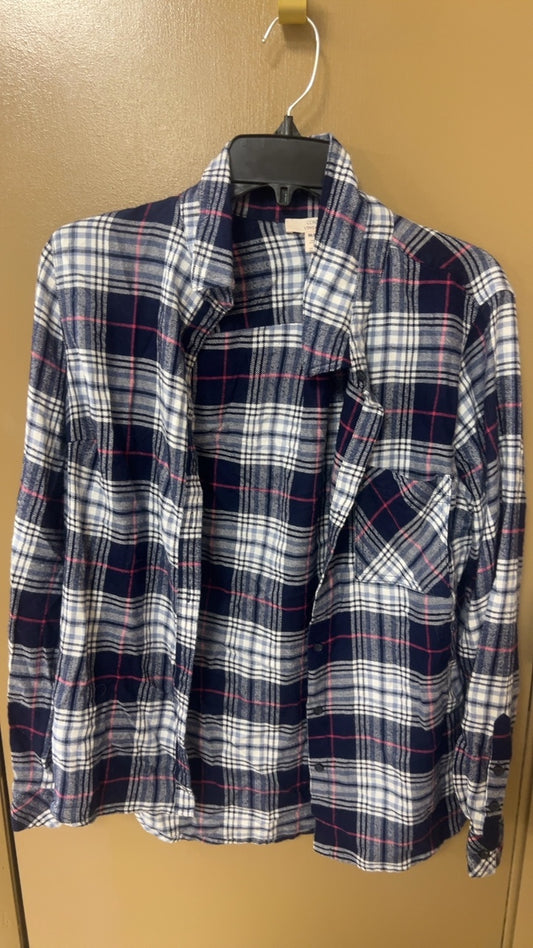 Shirt Medium Blue, White, Red