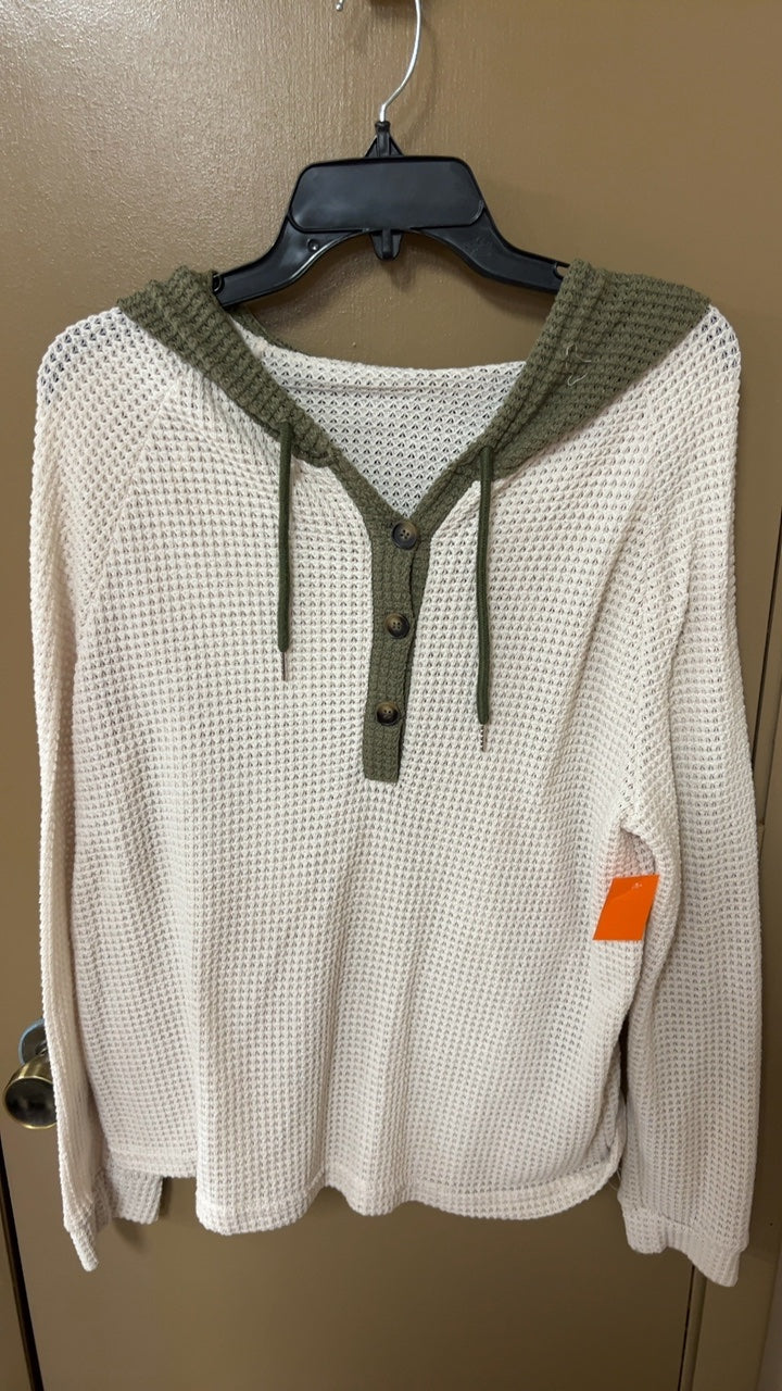 Hoodie XL Cream and Olive