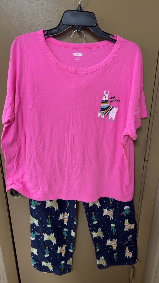 OLD NAVY Pajama Set Large XL Pink