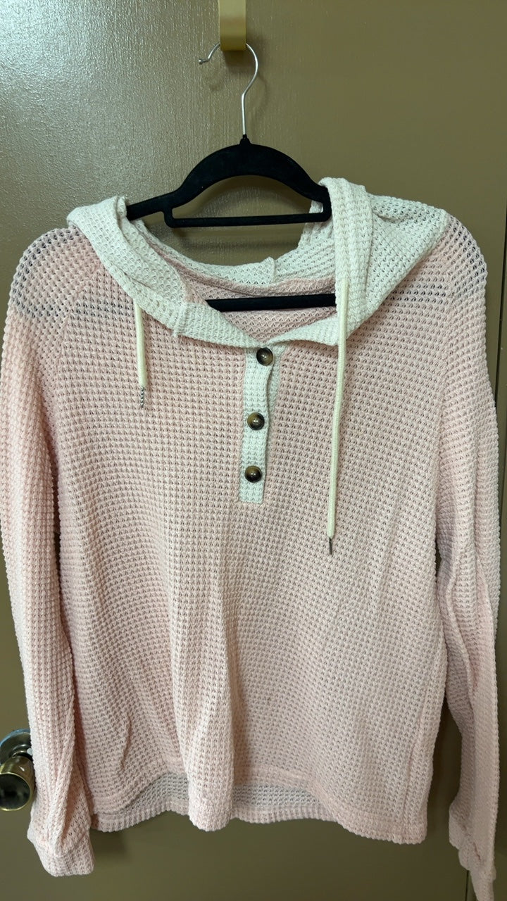 Hoodie XL Pink and White