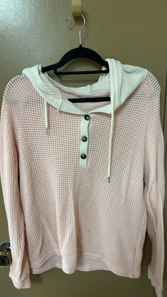 Hoodie XL Pink and White
