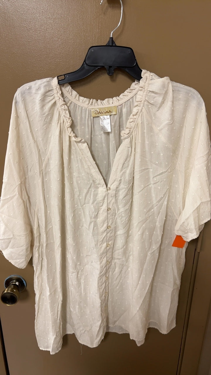 Davina Blouse 3X Cream