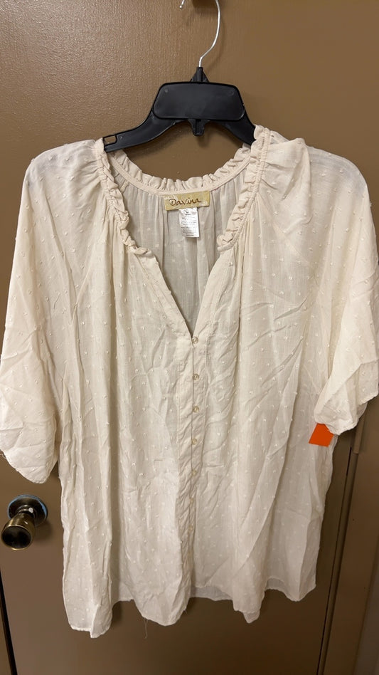 Davina Blouse 3X Cream