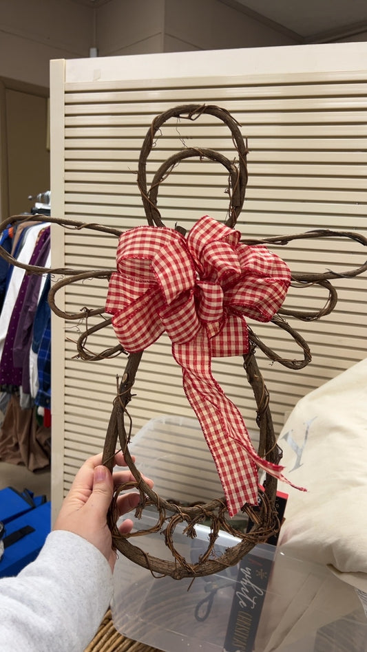 Decorative Item Angel Brown with Red