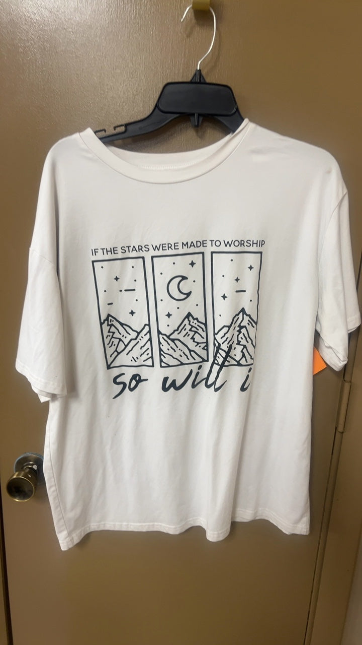 Stars T-Shirt Small White