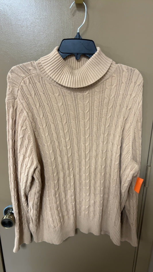 Turtleneck Sweater 2X Beige