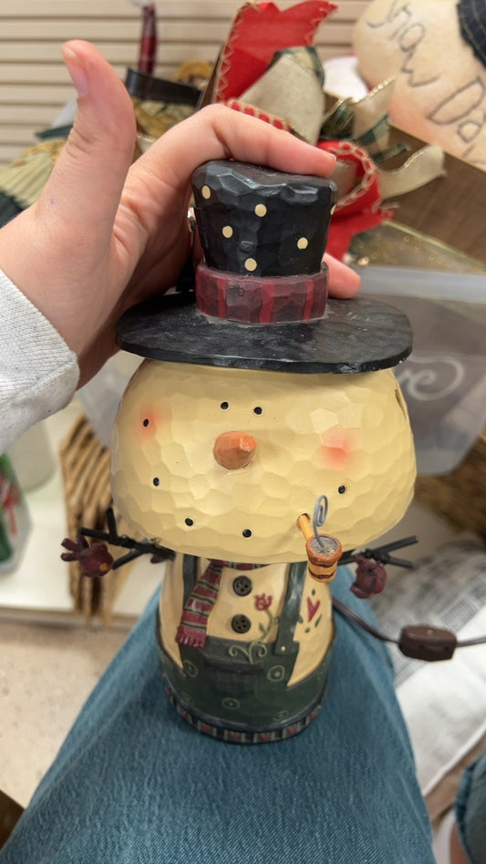Snowman lamp