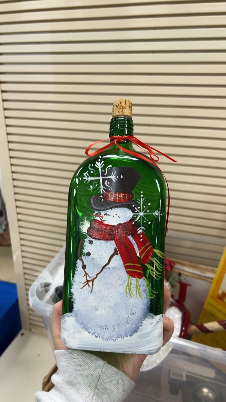 Bottle Green Snowman