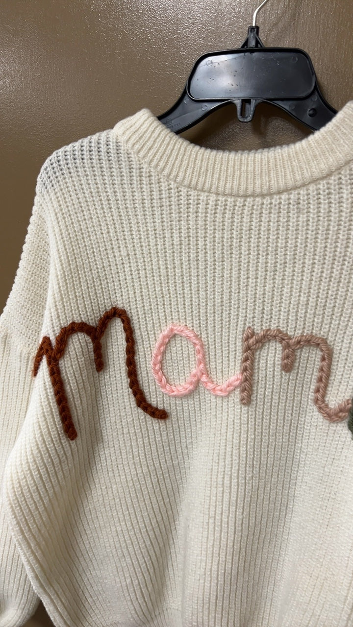 Sweater Large Cream MAMA