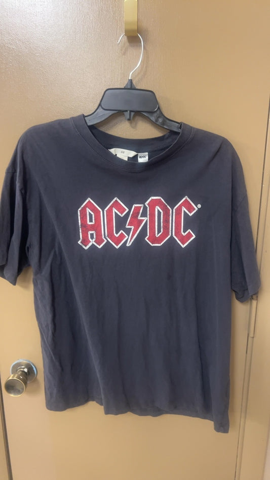 H&M AC/DC T-Shirt Medium Black