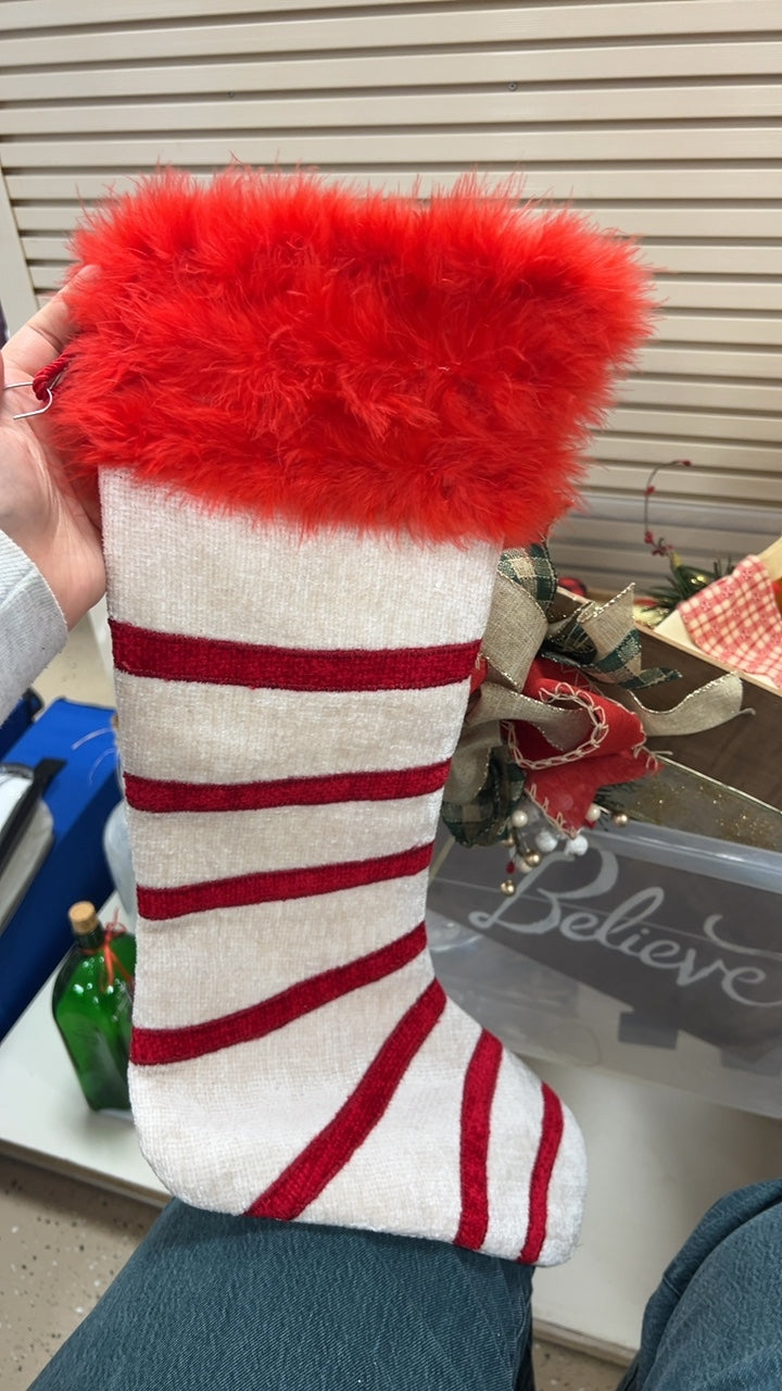 Stocking Red and white