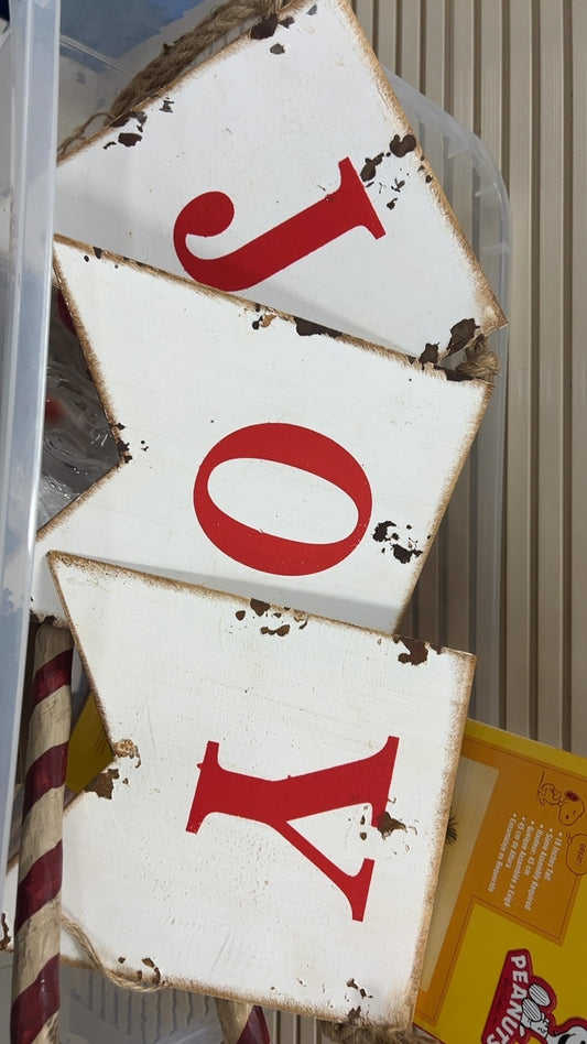 JOY Signage White and Red