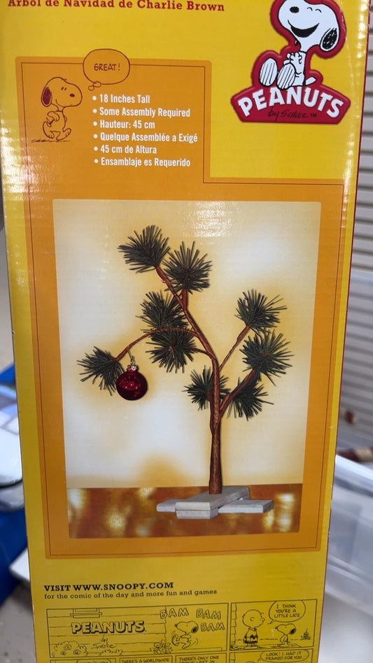 Peanuts Christmas Tree Brown and Green