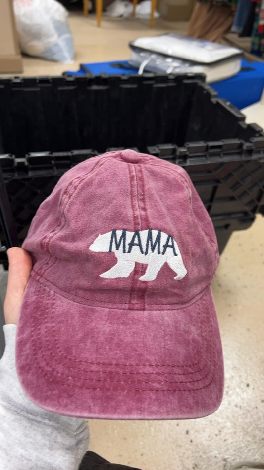 Hat Pink MAMA Bear