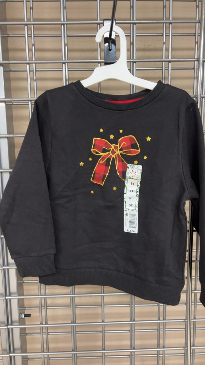 Christmas Sweatshirt Youth Black