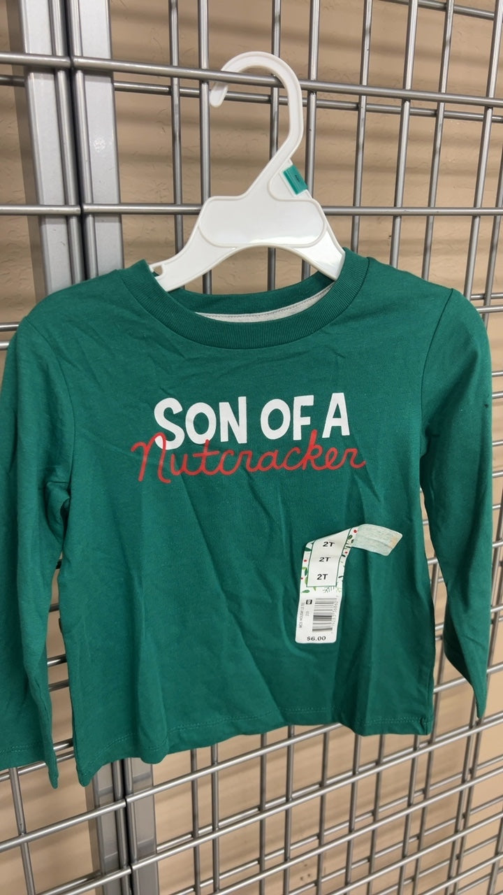 Christmas Shirt YOUTH 2t Green