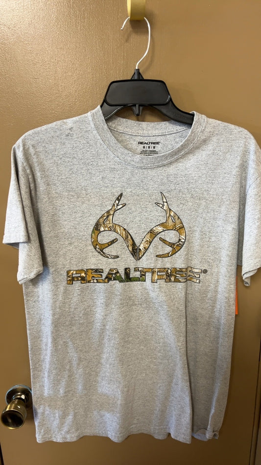 Realtree T-Shirt MENS MEDIUM Gray