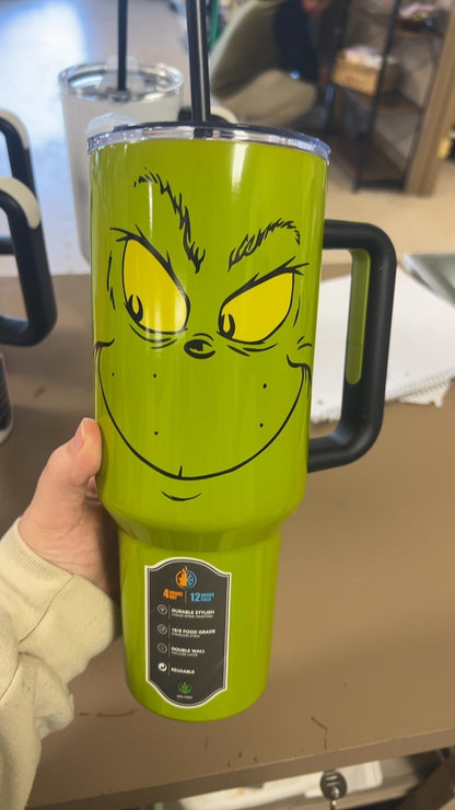 Grinch Travel Mug Green