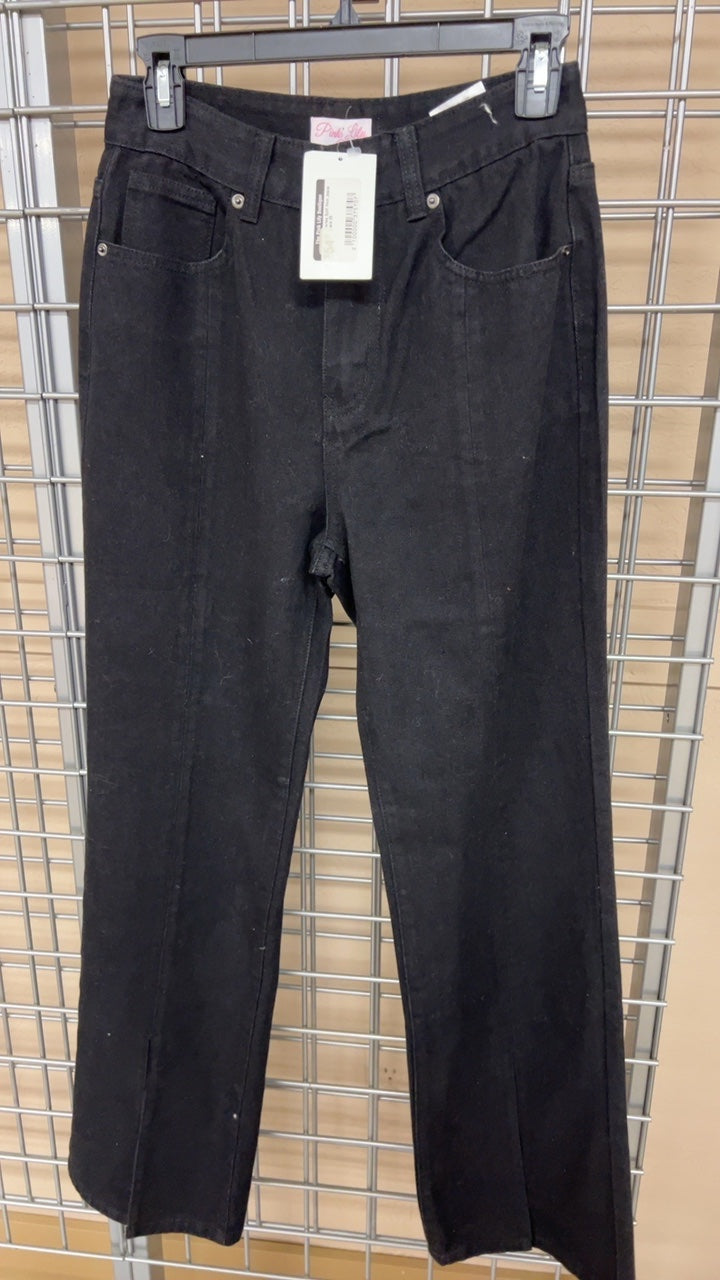 Pink Lily Pants Black