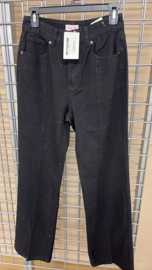 Pink Lily Pants Black