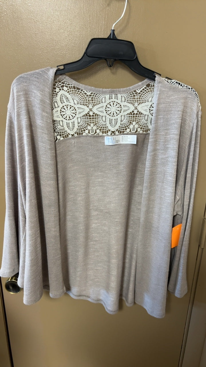 Time and Tru Cardigan XL Beige