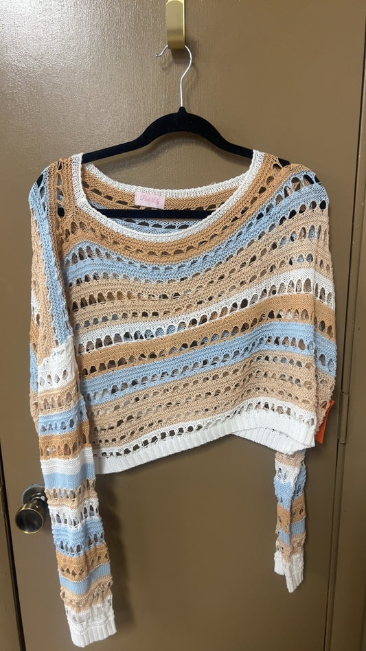 Pink Lily Sweater Large Pastels