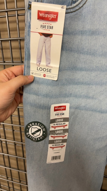 Wrangler Pants YOUTH 16 Light Blue
