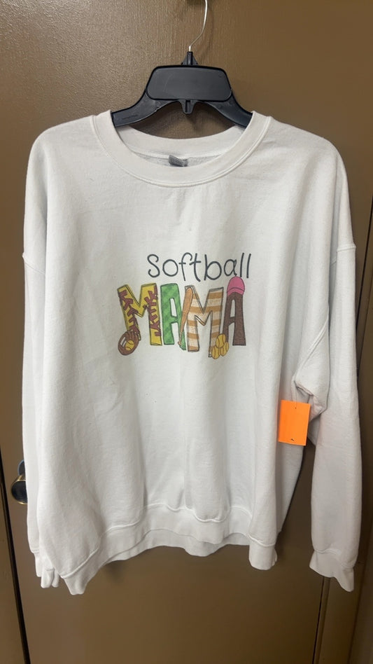 Softball Sweatshirt XL White