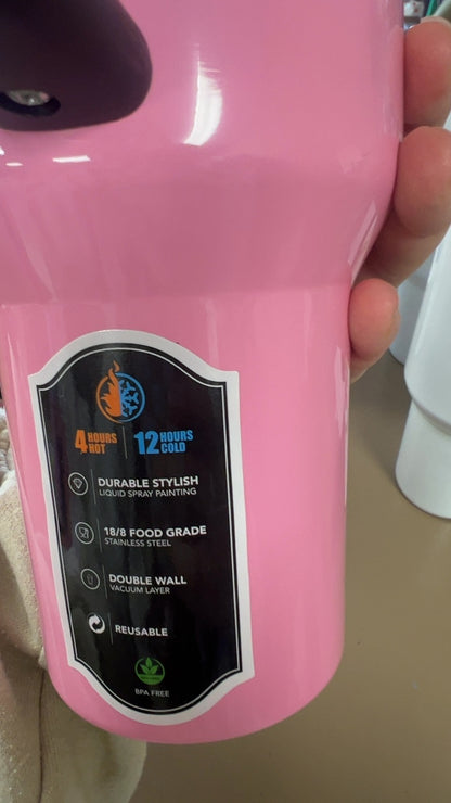 Grinch Travel Mug Pink