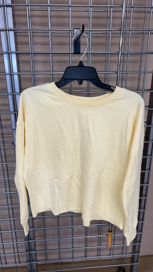 Pink Lily Sweater Small Butter Yellow