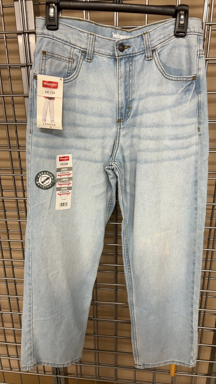 Wrangler Pants YOUTH 16 Light Blue