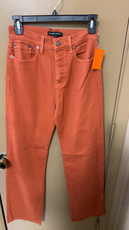 MODERN AMERICA Pants 26 Waist Orange