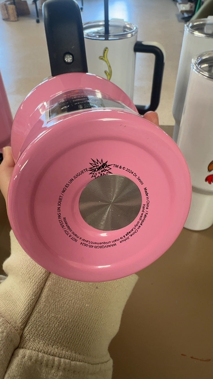 Grinch Travel Mug Pink