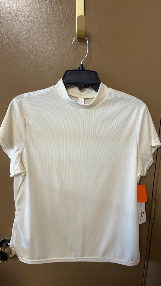 Just Be T-Shirt 1X White