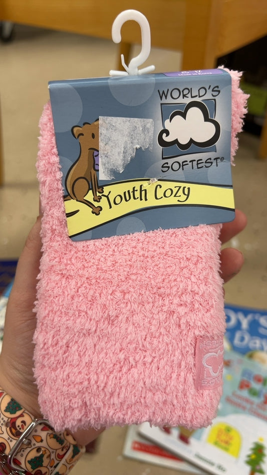 World's Softest Fuzzy socks Pink