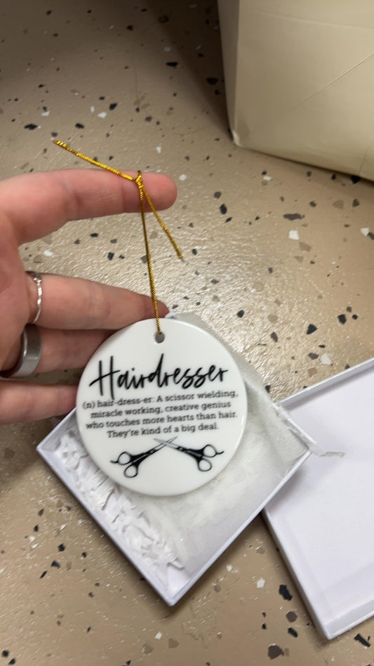Decorative Hairdresser ornament