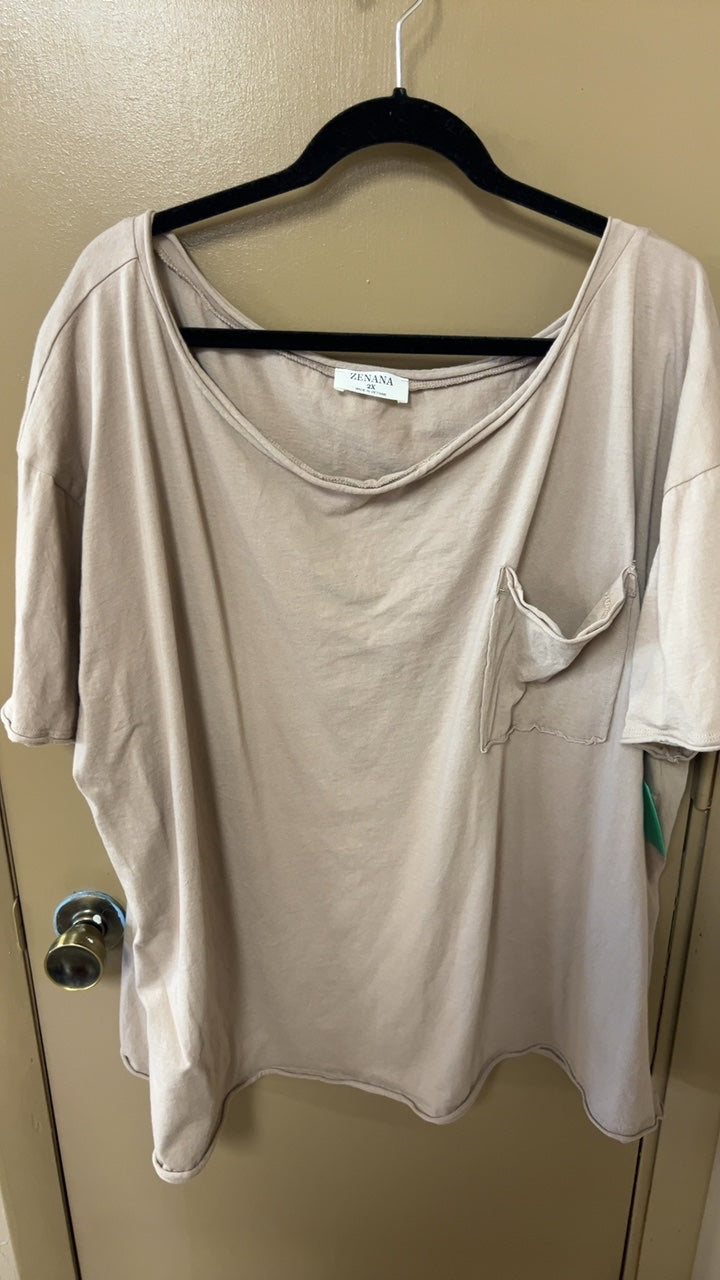 ZENANA T-Shirt 2XL Beige
