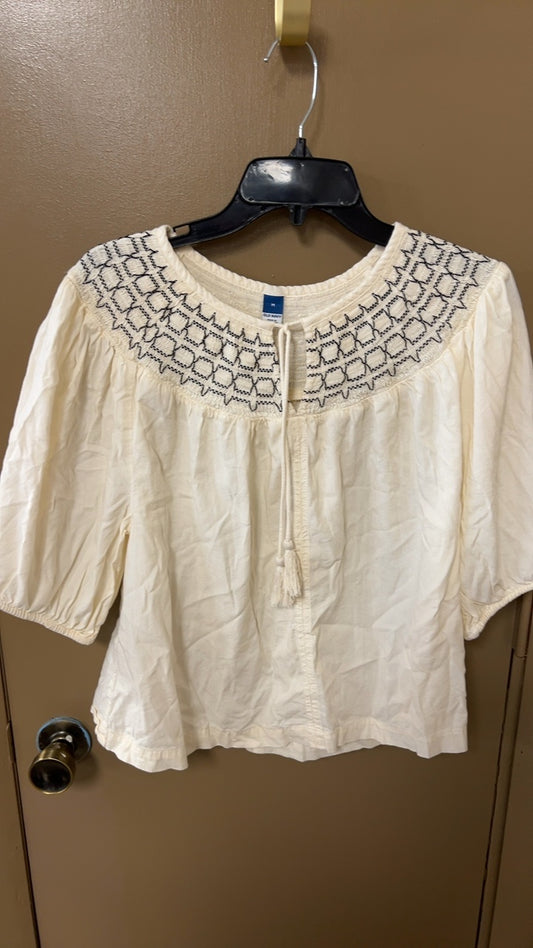 Old Navy Blouse Medium Ivory